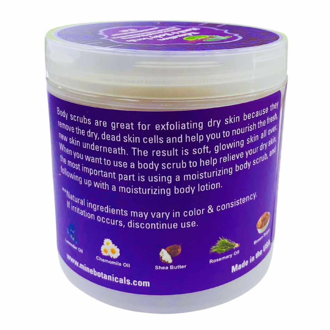 Body Scrub Infused with Lavender & Chamomile