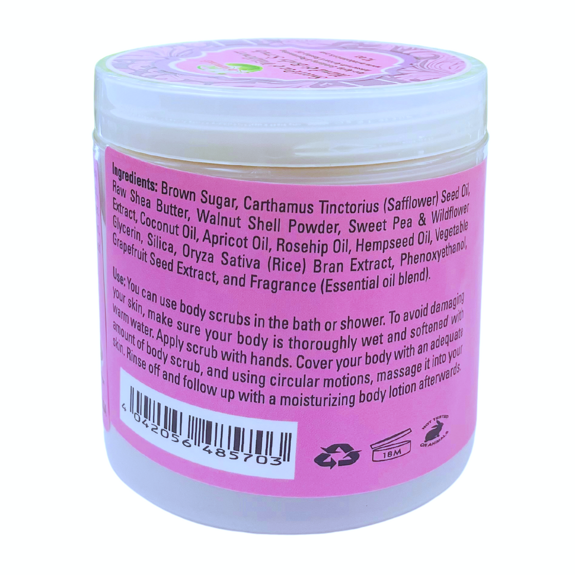 Body Scrub Infused with Sweet Pea & Wildflower