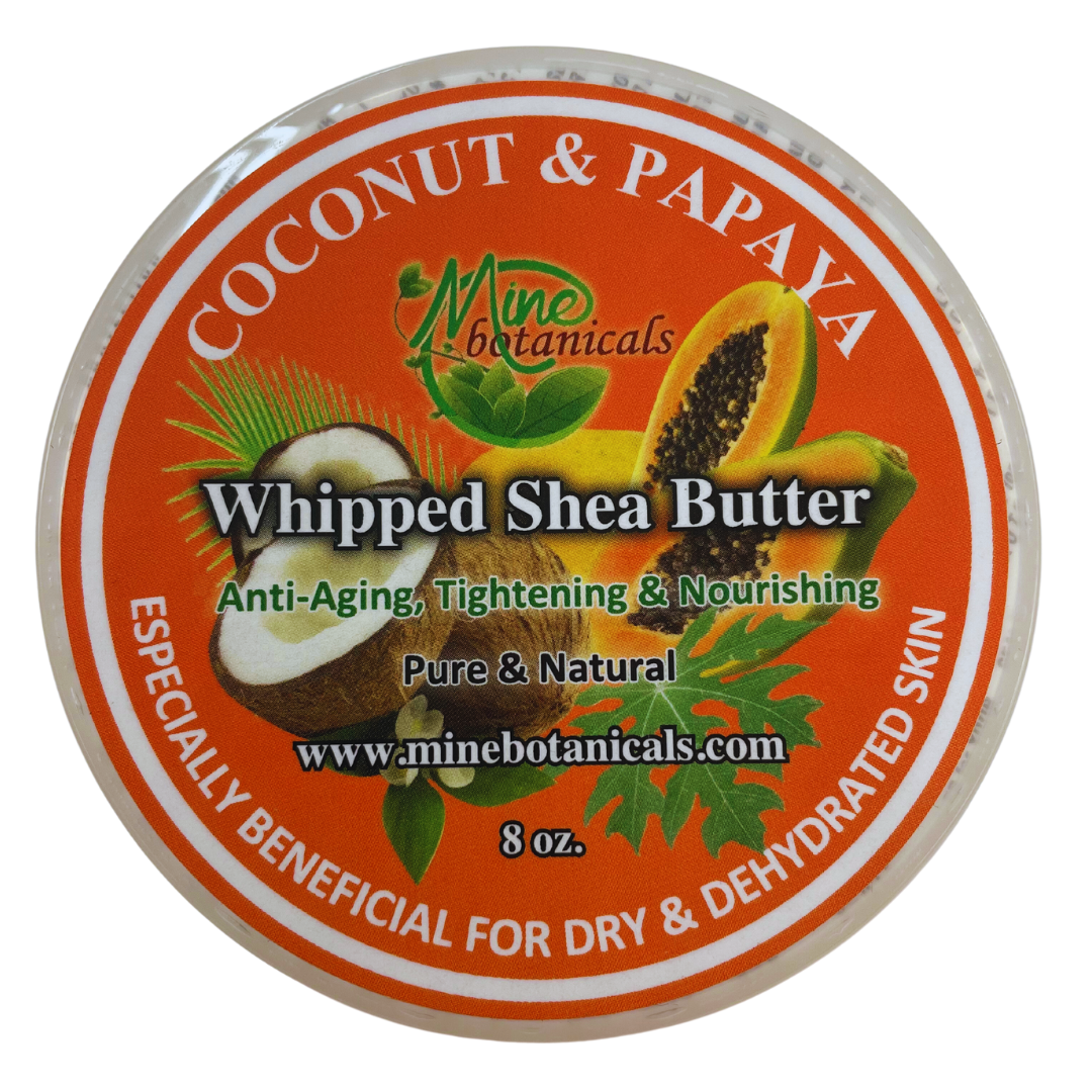 Coconut & Papaya Whipped Shea Butter – Mine Botanicals