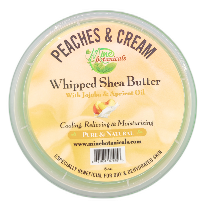 Promotional Peaches & Cream Whipped Shea Butter with Jojoba & Apricot Oil 8oz