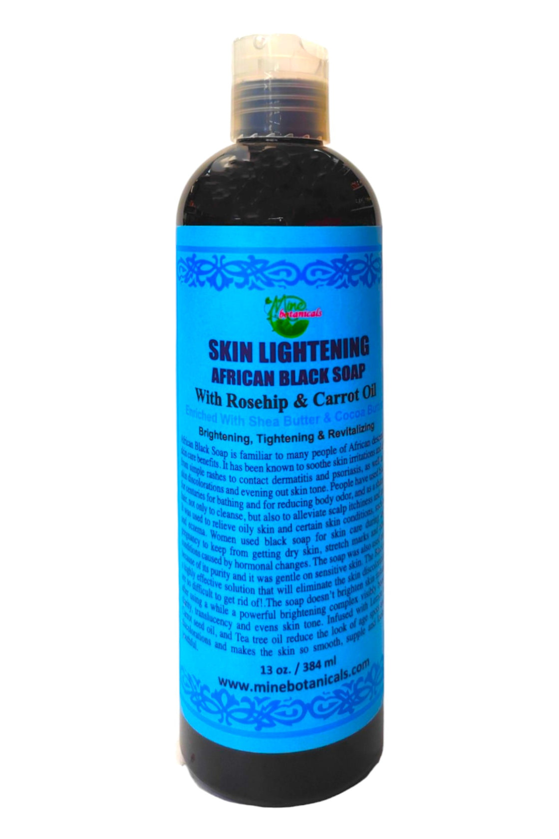 Skin Lightening Liquid Black Soap With Lemon & Carrot seed Oil