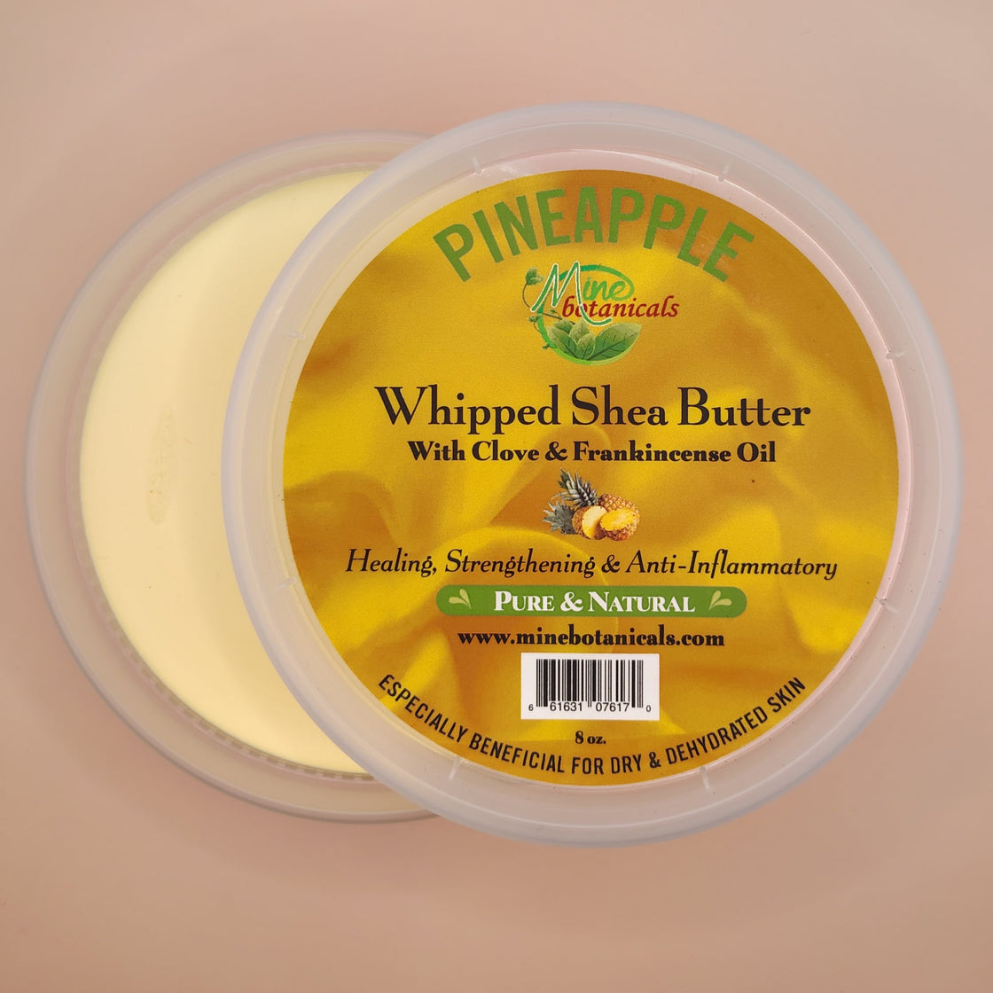 Promotional Pineapple Whipped Shea Butter with Clove & Frankincense Oil 8oz