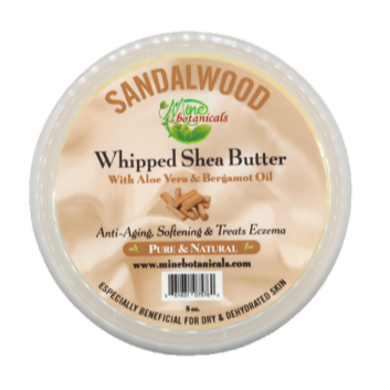 Promotional Sandalwood Whipped Shea Butter with Aloe Vera & Bergamot Oil 8oz