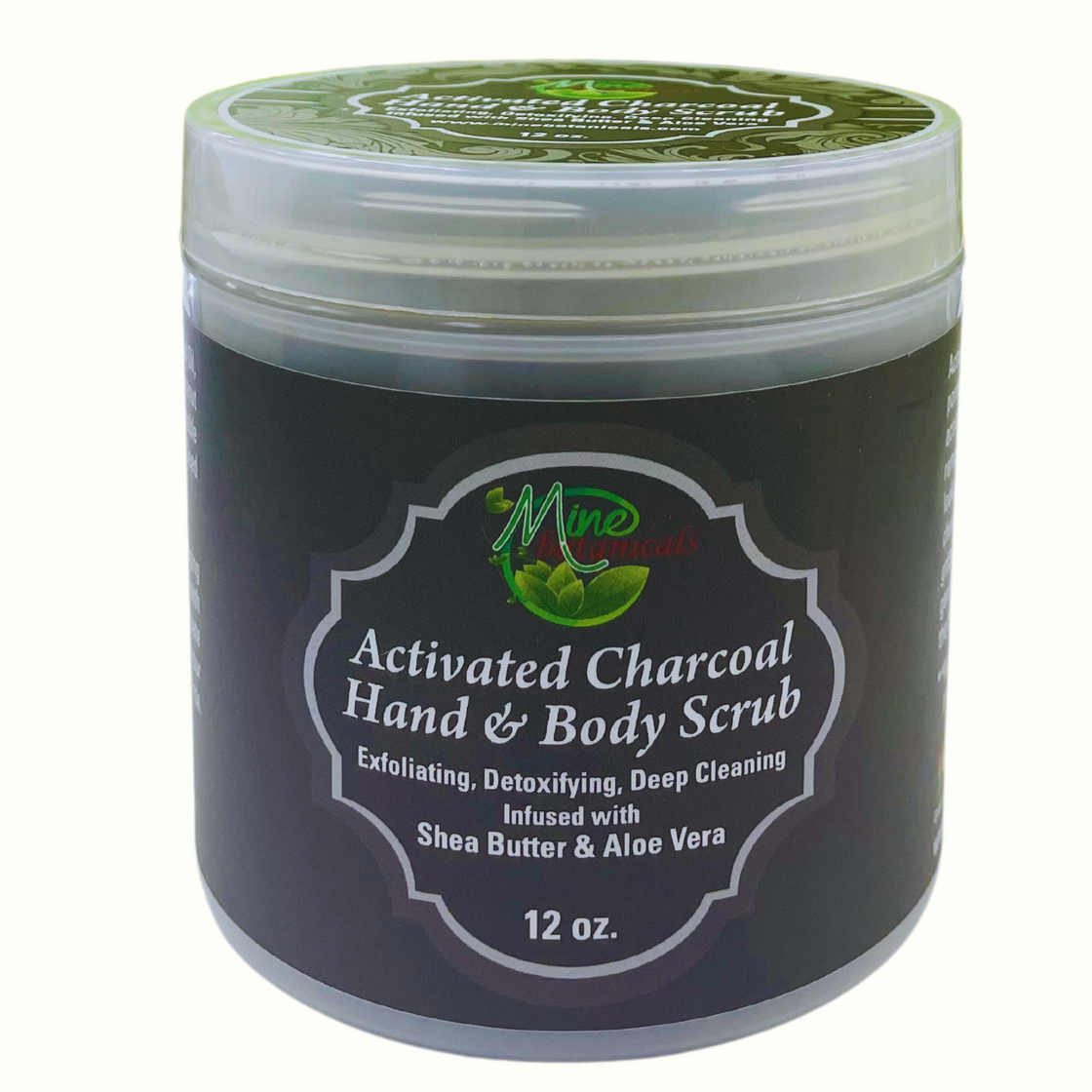 Activated Charcoal Body Scrub Infused with Shea Butter & Aloe Vera