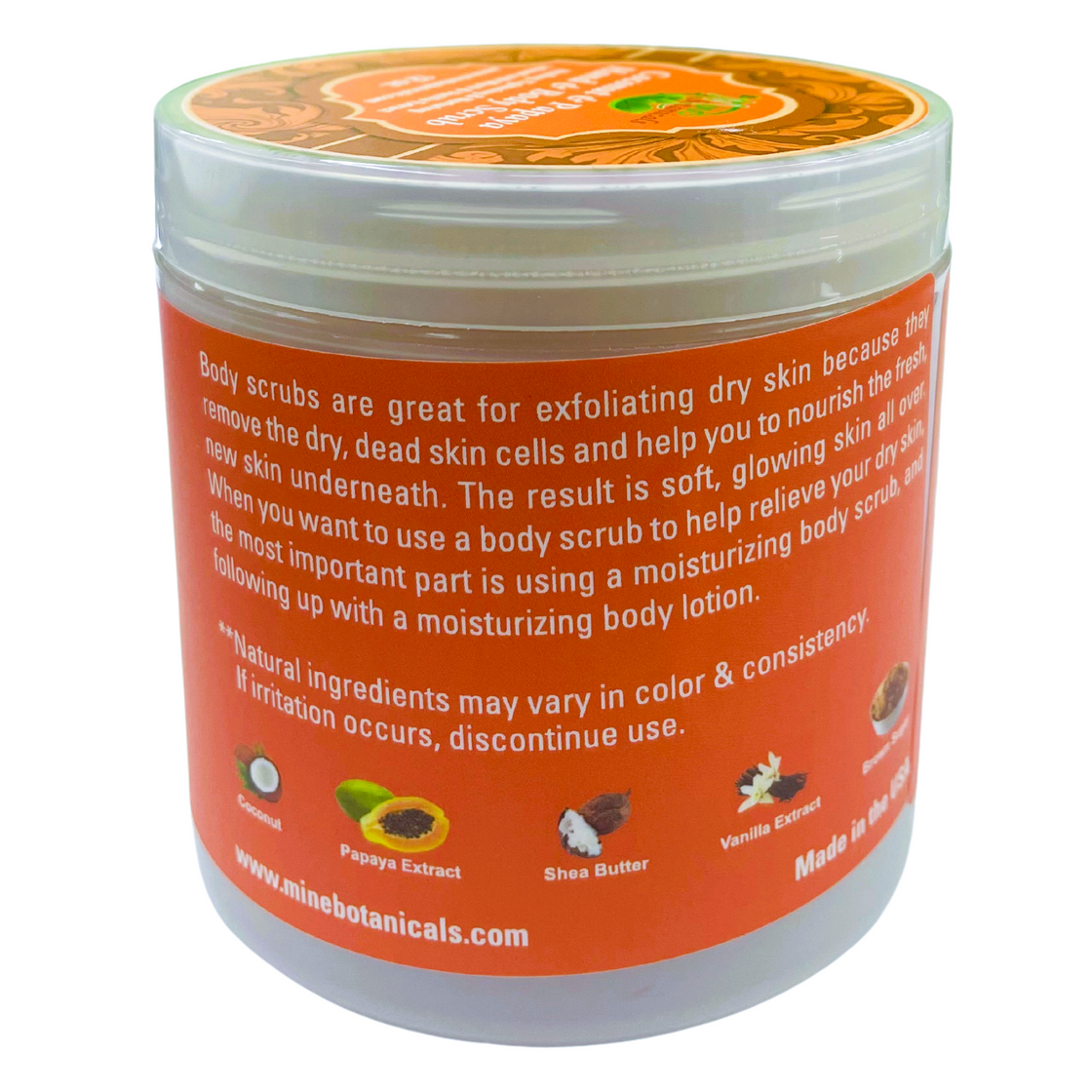 Body Scrub Infused with Coconut & Papaya