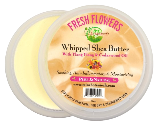 Promotional Fresh Flowers Whipped Shea Butter with Ylang Ylang & Cedarwood Oil 8oz