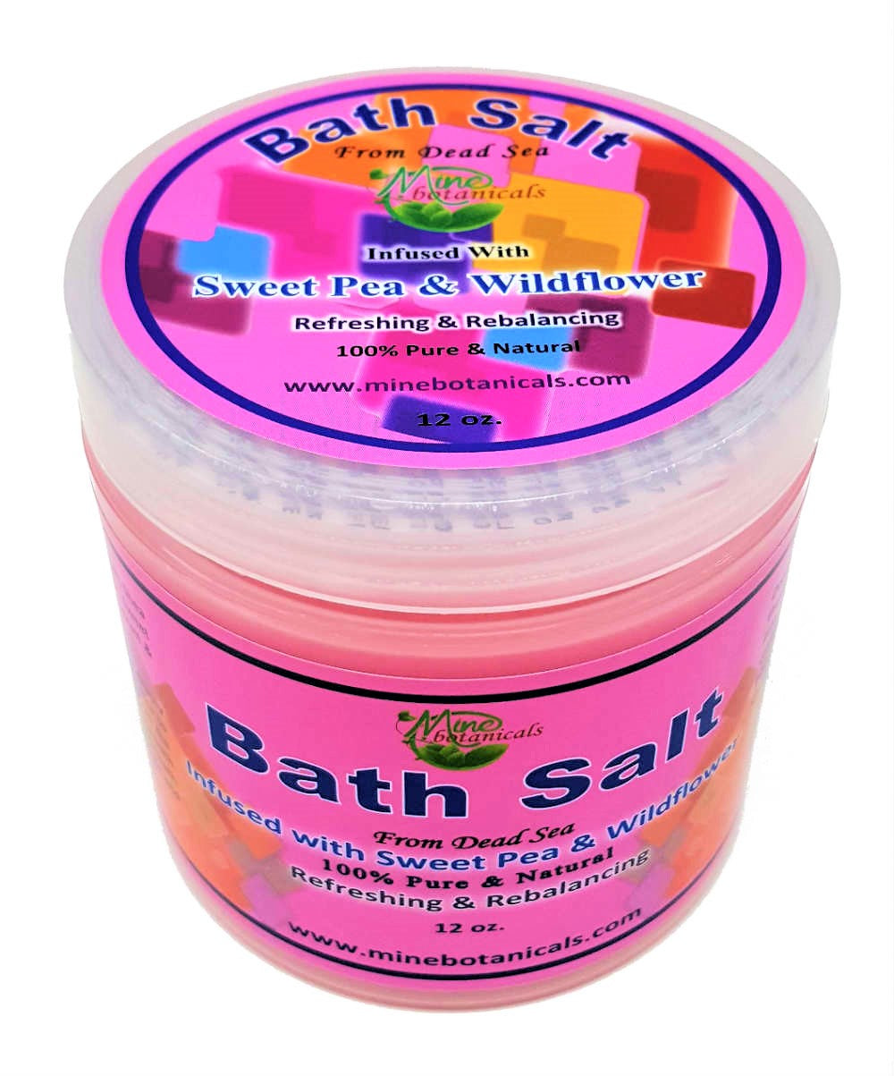 Bath Salt Infused with Sweet Pea & Wildflower